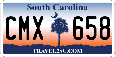 SC license plate CMX658