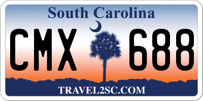 SC license plate CMX688