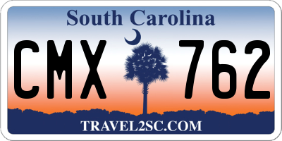 SC license plate CMX762