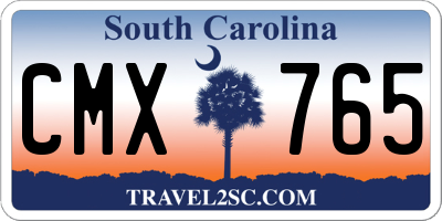 SC license plate CMX765