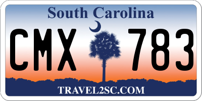 SC license plate CMX783