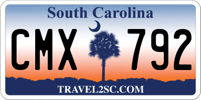 SC license plate CMX792