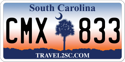 SC license plate CMX833