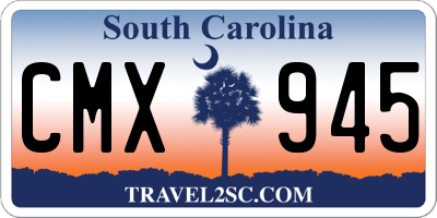 SC license plate CMX945