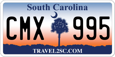 SC license plate CMX995