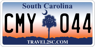 SC license plate CMY044