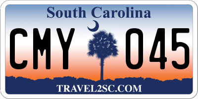 SC license plate CMY045