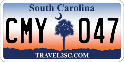 SC license plate CMY047