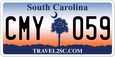 SC license plate CMY059