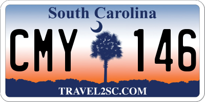SC license plate CMY146