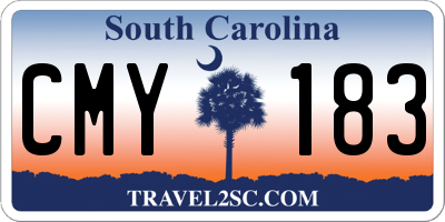 SC license plate CMY183