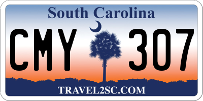 SC license plate CMY307