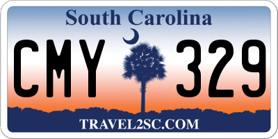 SC license plate CMY329