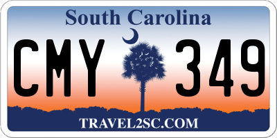 SC license plate CMY349