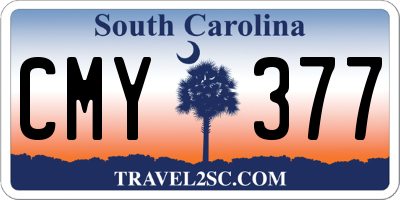 SC license plate CMY377