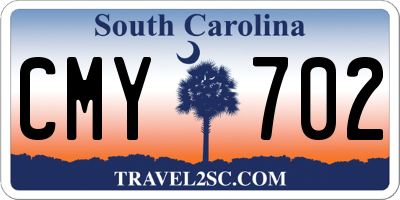 SC license plate CMY702