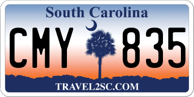 SC license plate CMY835