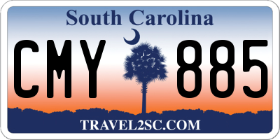SC license plate CMY885