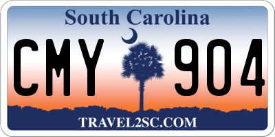 SC license plate CMY904