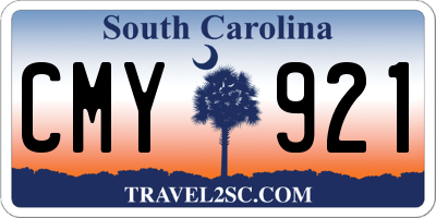 SC license plate CMY921