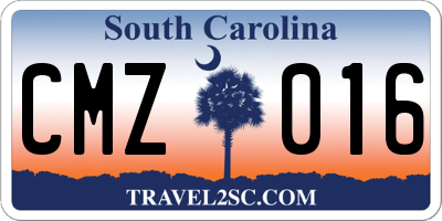 SC license plate CMZ016