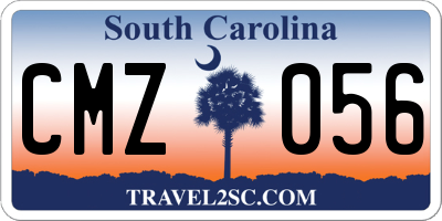 SC license plate CMZ056