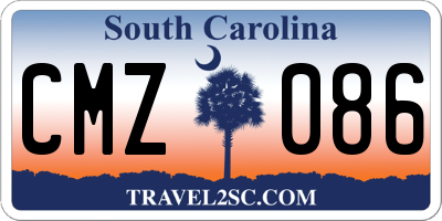 SC license plate CMZ086