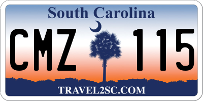 SC license plate CMZ115