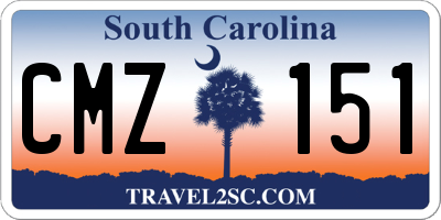 SC license plate CMZ151