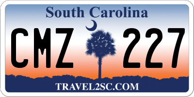 SC license plate CMZ227