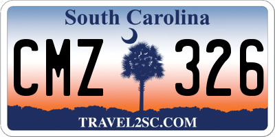 SC license plate CMZ326