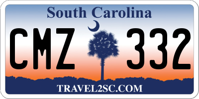 SC license plate CMZ332