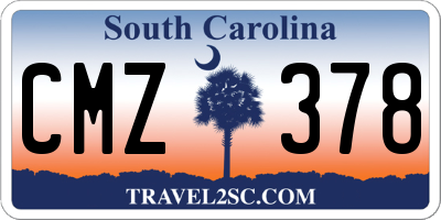 SC license plate CMZ378