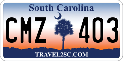 SC license plate CMZ403