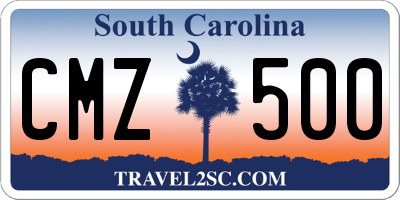 SC license plate CMZ500