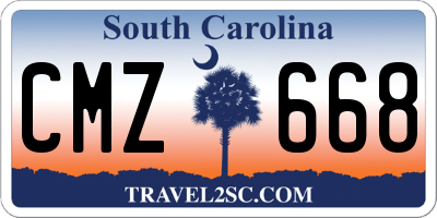 SC license plate CMZ668