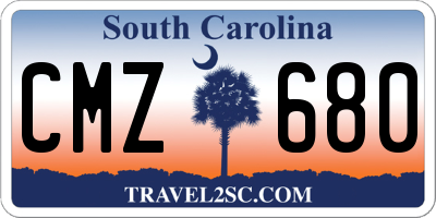 SC license plate CMZ680