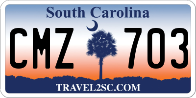 SC license plate CMZ703