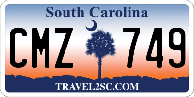 SC license plate CMZ749