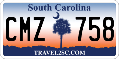 SC license plate CMZ758