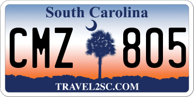 SC license plate CMZ805