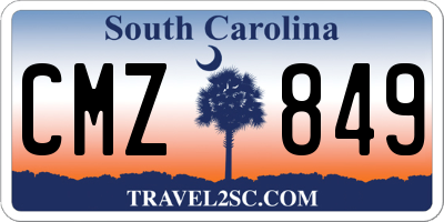 SC license plate CMZ849