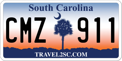 SC license plate CMZ911