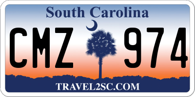 SC license plate CMZ974
