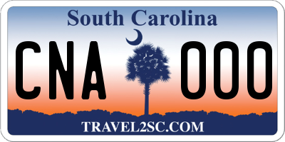 SC license plate CNA000