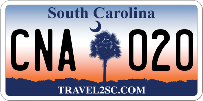 SC license plate CNA020