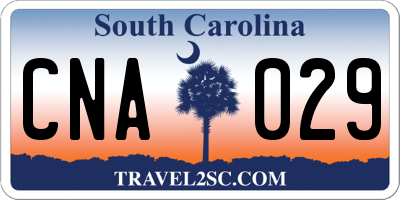 SC license plate CNA029
