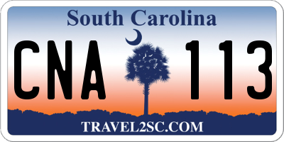 SC license plate CNA113