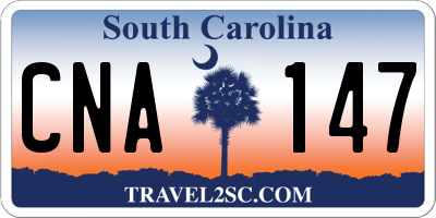 SC license plate CNA147