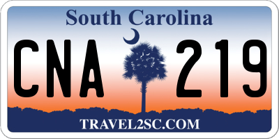 SC license plate CNA219